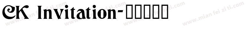 CK Invitation字体转换